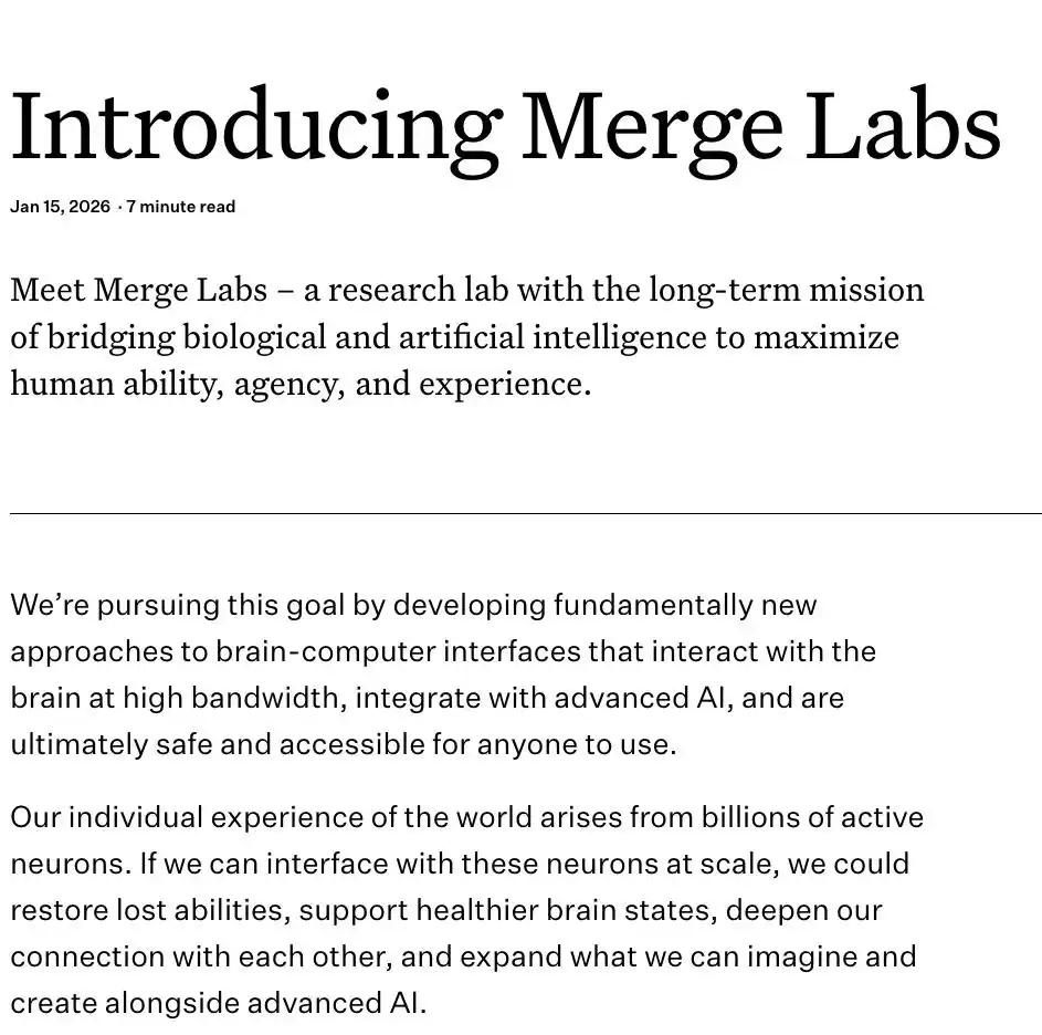 融资 18 亿！奥特曼杀入马斯克脑机地盘